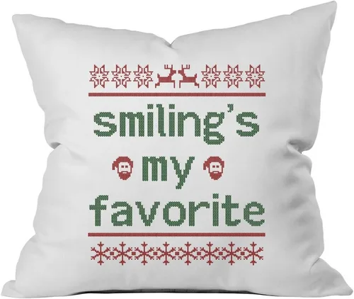Vista 13 de Oh, Susannah Funda de almohada de 18 x 18 pulgadas con texto en inglés "Baby Its Cold Outside So Let's Cuddle", funda de almohada de Navidad