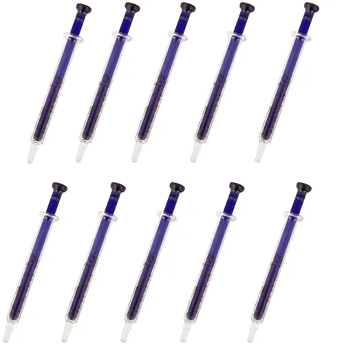 Vista 5 de Paquete de 10 jeringas de vidrio reutilizables, jeringa de vidrio de 0.0 fl oz de diámetro estándar, inyector de laboratorio