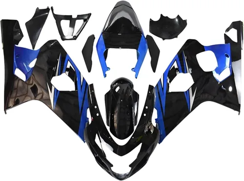 Vista 11 de Kit de carenado para Suzuki GSXR600 GSXR750 K4 2004 2005, carenados de inyección de plástico ABS, kit de carrocería BodyKit-Negro Strong & Durable