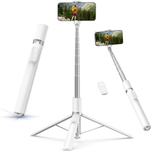 Vista 8 de Trípode automático para iPhone, TELESIN Trípodes de teléfono de apertura automática con control remoto para TikTok Scrolling & Zoom, palo selfie