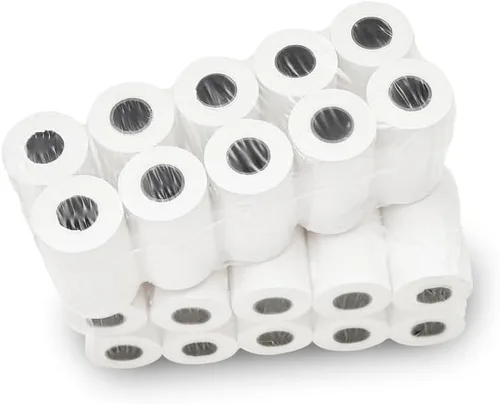 Vista 4 de (5 paquetes de 10 rollos) rollos de papel térmico de 2 1/4 x 55 (50 rollos) especialmente hechos para Clover Flex Mini, Square Terminal, Ingenico VX