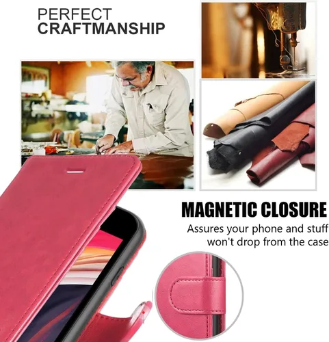 Vista 3 de STARSHOP Funda compatible con Samsung Galaxy A03s, con protector de pantalla de vidrio templado incluido; cartera de piel sintética a prueba