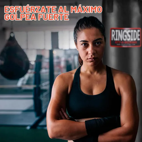 Vista 6 de Ringside Saco pesado de 100 libras para Muay Thai, bolsa de boxeo robusta Powerhide para entrenamiento y ejercicio de boxeo, MMA, Muay Thai