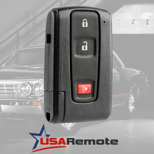 Vista 2 de Llavero para llave inteligente de entrada sin llave compatible con Toyota Prius 2004-2009 para logo plateado (MOZB31EG)