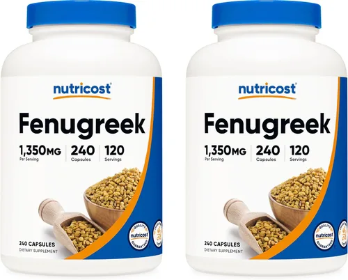 Vista 9 de Semillas Nutricost Fenugreek 0.026 oz; 200 cápsulas, 1 botella, 1