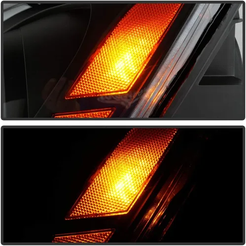 Vista 5 de ACANII - Para GMC Acadia 2007-2012 carcasa negra, proyector de faros delanteros, conjunto de pares de repuesto izquierdo+derecho