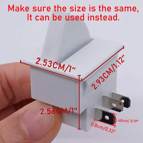 Vista 4 de TWTADE Interruptor universal de la puerta del refrigerador Contorl Interruptor de luz del congelador 3 Pin momentáneo para refrigeradores de varias