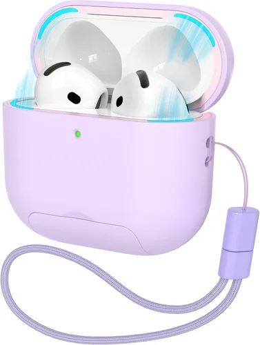 Vista 24 de Funda AirPods Pro de 2ª/1ª generación con kit de limpieza (HaloLock), soporte ajustable antideslizante, revestimiento antihuellas y precisión