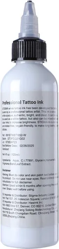 Vista 4 de STIGMA Tinta de tatuaje 4oz 4.1 fl oz blanco brillante USA pigmento estándar artes del cuerpo tatuaje pigmento TI952-4OZ-W