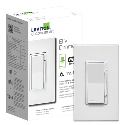 Vista 11 de Leviton Decora Smart interruptor regulador de intensidad, 0-10V, Wi-Fi, requiere cable neutro, funciona con Matter, My Leviton, Alexa, Google