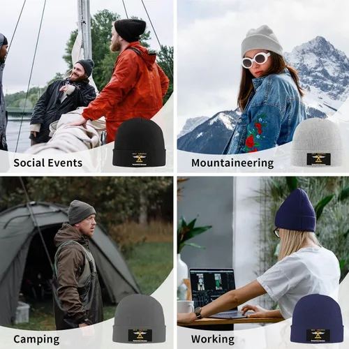 Vista 9 de Beanie Hat Unisex Stretchy Hat Soft Warmth Knit Hat Cap for Men & Women