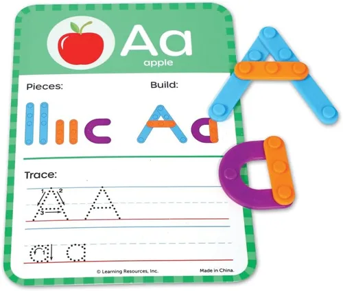 Vista 5 de Learning Resources ¡Constructores de habilidades! Creador de letras y números de jardín de infantes, 60 piezas, a partir de 6 años
