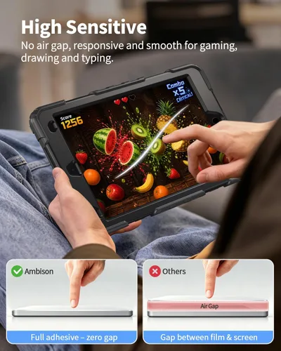 Vista 4 de Funda para iPad de 9ª/8ª/7ª generación, funda para iPad 10.2 2021/2020/2019, [a prueba de niños] ambison funda protectora de cuerpo completo