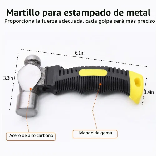 Vista 6 de Kit de estampado en metal de 74 piezas, DkOvn herramientas completas de estampado para joyería con punzón de letra mayúscula y minúscula de 1/8