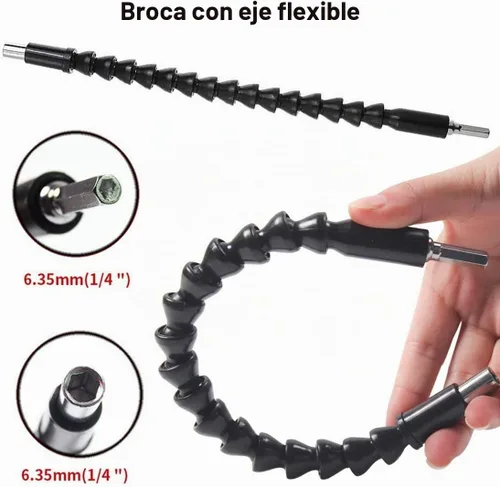 Vista 5 de 2 adaptadores de taladro de ángulo recto negro de 105 grados y destornillador hexagonal de 1/4 pulgadas extensión de soporte de broca en ángulo