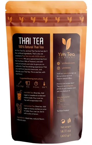 Vista 2 de Mezcla de té 100% natural de hojas sueltas, hace té helado y té de burbujas - por Yim Tea Co.