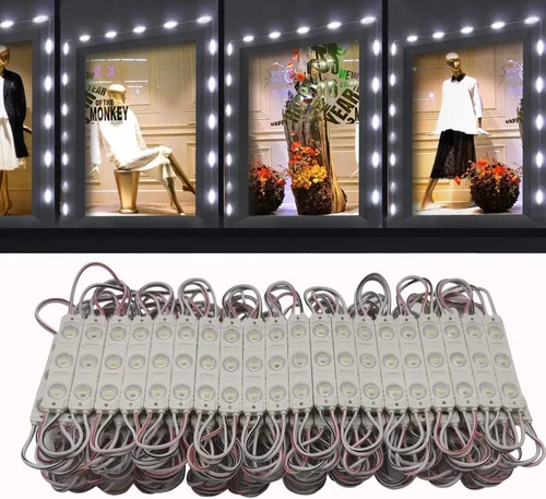 Vista 10 de Módulo LED, 20 piezas, 3 m (9.8 pies) 2835 SMD, 150 lúmenes por módulo LED, IP65, luz decorativa impermeable para inflables navideños, letras