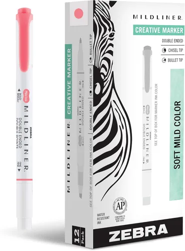 Vista 22 de Zebra Pen Mildliner - Resaltadores de doble punta, puntas anchas y finas, ideales para resaltar la Biblia, sin sangrado, suministros escolares