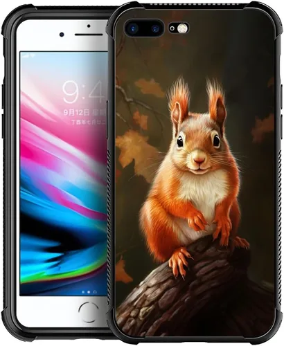 Vista 8 de Funda compatible con iPhone 8 Plus, diseño de elefantes africanos para iPhone 7 Plus, diseño de patrón a prueba de golpes, antiarañazos, carcasa