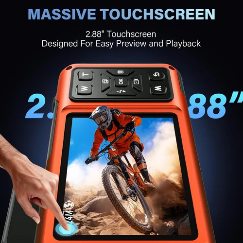 Vista 4 de Maxmango V08 Pro - Cámara subacuática de 49 pies, cámara digital impermeable WiFi de 8K 90MP con pantalla táctil, a prueba de polvo, a prueba