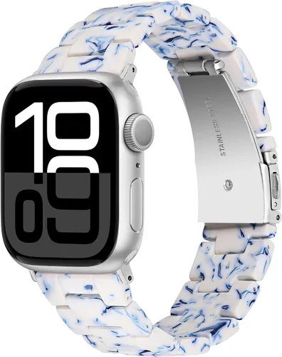 Vista 8 de Miimall Women Resin Bands for Apple Watch Series 10 9 8 7 6 5 4 3 2 1 Ultra SE Colorful Dressy Cute Classy Lightweight Comfort 38mm 40mm 41mm 42mm