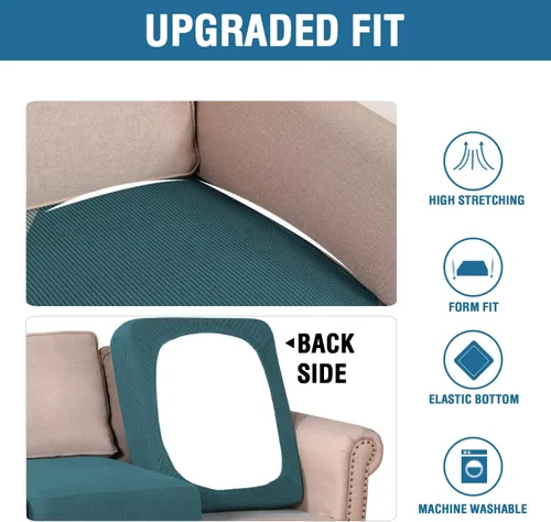 Vista 74 de H.VERSAILTEX - Fundas elásticas para cojín de sofá individual, fundas de asiento para silla de sofá, protector de cojín con tejido jacquard de sarga