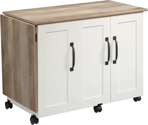 Vista 11 de Mueble móvil para costura y otras manualidades de madera de cerezo, Madera Manufacturada, Cinnamon Cherry