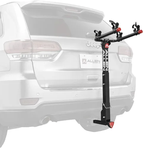 Vista 9 de Allen Sports Deluxe - Soporte de enganche para 2 bicicletas, modelo ZN520, color negro