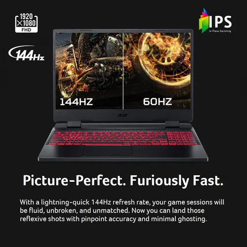 Vista 4 de Acer Nitro 5 AN515-58-525P Laptop para juegos Intel Core i5-12500H GPU NVIDIA GeForce RTX 3050 Laptop Pantalla IPS FHD de 15.6 pulgadas 144Hz
