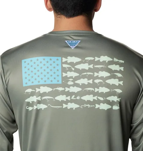 Vista 5 de Columbia Men's Terminal Tackle PFG Fish Flag Ls