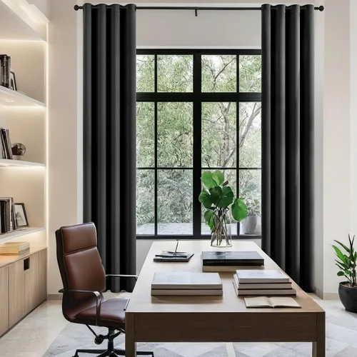 Vista 18 de mstexa Cortinas opacas beige para techo alto sala de estar, cortinas extralargas de lino sintético con ojales para cortinas de casa de 2 pisos