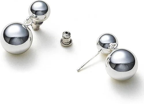 Vista 3 de C.Paravano Aretes de aro de oro de 18 quilates y plata esterlina para mujer