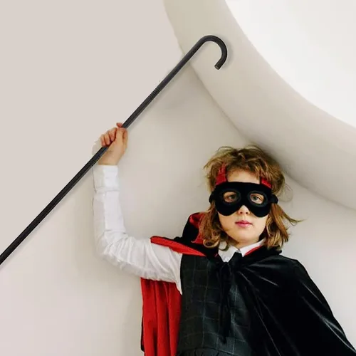 Vista 3 de BinaryABC Bastón de muleta de mago de plástico para disfraz de Halloween, bastones de senderismo para niños, accesorios de fiesta de personal