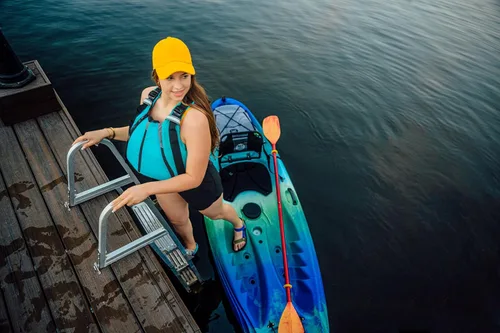 Vista 6 de Perception Kayaks Tribe 9.5 Sentarse en la parte superior Kayak Kayak recreativo Dapper
