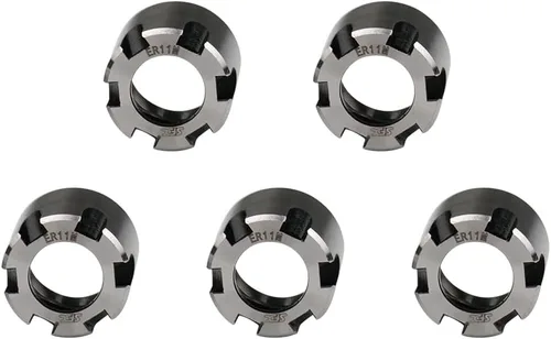 Vista 18 de ZAC 5 Uds ER8M Tuerca de mandril M10 Rosca Pinza de sujeción Tuercas de equilibrio Tuerca de metal para CNC Fresado Chuck Holder Torno
