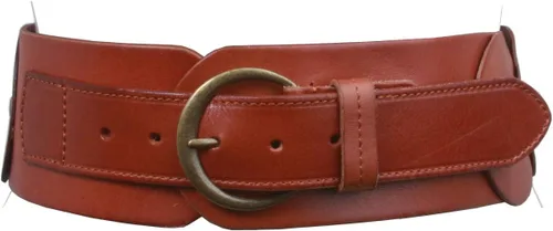Vista 9 de Beltiscool Cinturón de cuero de grano completo para mujer, 3" (75 mm) de ancho con cinta de disco redondo y cinta de piel de vaca trenzada Negro