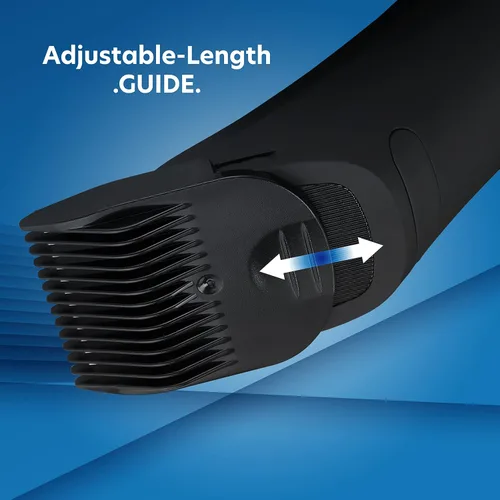 Vista 6 de Groom Essentials - Cortadora de pelo recargable, afeitadora de pelo corporal con cuchillas de cerámica, guía de corte ajustable de 3 ajustes