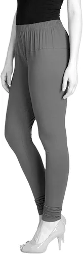 Vista 5 de ladyline Leggings Churidar elásticos de algodón para mujer Extra largos de longitud completa de cintura alta Talla regular y grande Pantalones