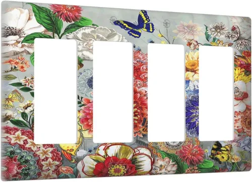 Vista 114 de Placa de pared de 1 cuadrilla, diseño de playa, océano, amanecer, mar, atardecer, cubierta de interruptor de luz en blanco, decorativo, sin