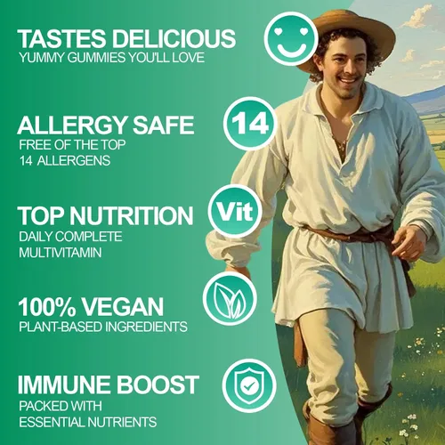 Vista 3 de Gummis de musgo marino con shilajit, ashwagandha y astaxantina, ricos en minerales y vitaminas para la inmunidad, salud intestinal y energía