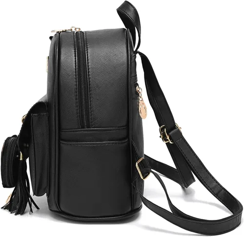 Vista 8 de BESYIGA Mochila pequeña de gatito para niñas, 3 unidades, mochila de cuero para mujeres, bolsa de viaje, mochila para niños, mini mochila