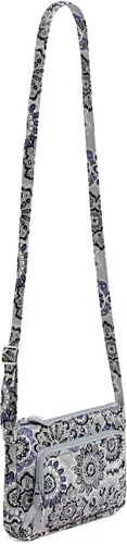 Vista 2 de Vera Bradley - Bolsa cruzada de algodón Little Hipster para mujer, con protección con interferencia de radiofrecuencia