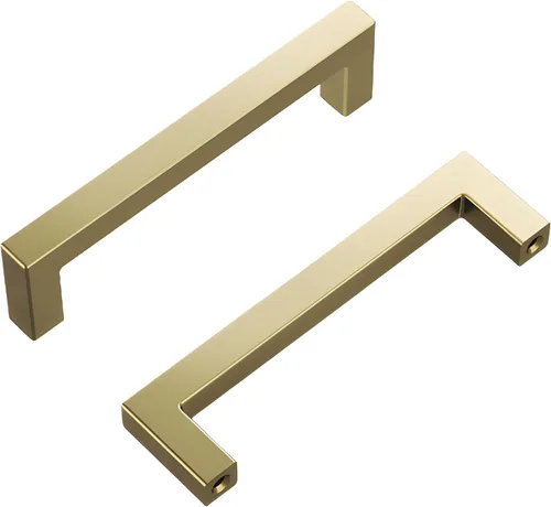 Vista 26 de Hickory Hardware - HH075326-BGB - Manija de la colección Skylight, 3 pulgadas de centro a centro, latón dorado cepillado.