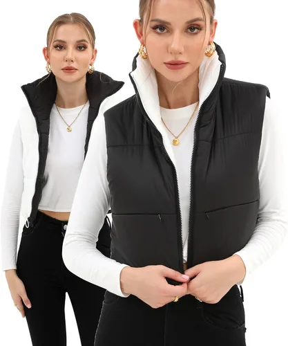 Vista 34 de Xeoxarel Chaleco acolchado corto con bolsillos para mujer (XS-XXL)