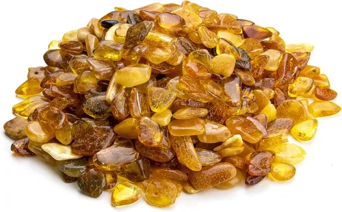 Vista 7 de Piedras ámbar pulidas y crudas 100% naturales del Báltico Chips Resina Ambar Piedra para manualidades de joyas y cuentas sueltas (sin agujeros)