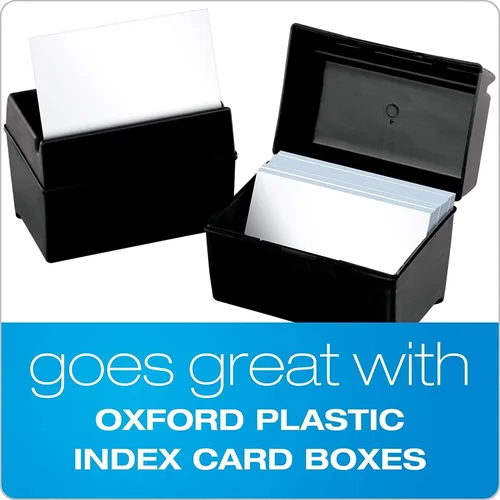 Vista 4 de Oxford - Tarjetas índice en blanco, 4 pulgadas x 6 pulgadas, color blanco Paquete de 2