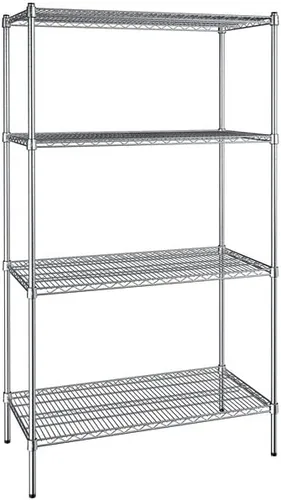 Vista 240 de Kit de 4 estantes de epoxi verde NSF de 21 x 72 pulgadas con postes de 86 pulgadas, estantería de almacenamiento resistente, kit de estantería