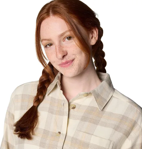 Vista 3 de Columbia Camisa de franela Holly Hideaway para mujer Tartán de búfalo de tiza