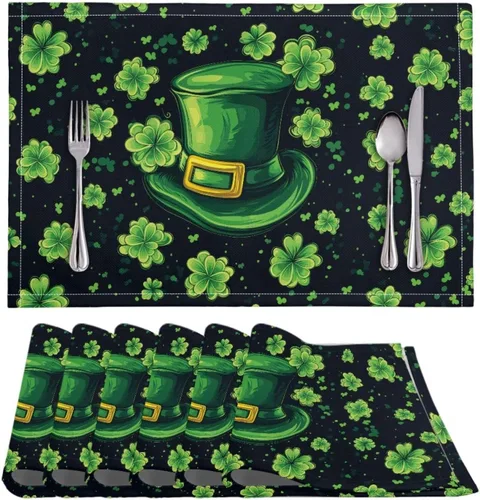 Vista 14 de BIGCARJOB Mantel individual de diseño personalizado, 4 piezas, tapete de mesa resistente al corazón, 12 x 18 pulgadas 1-diseño personalizado