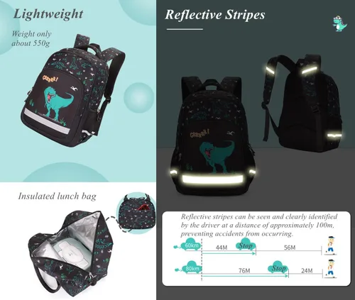 Vista 5 de Mochila escolar con estampado de galaxias para niños de secundaria y primaria